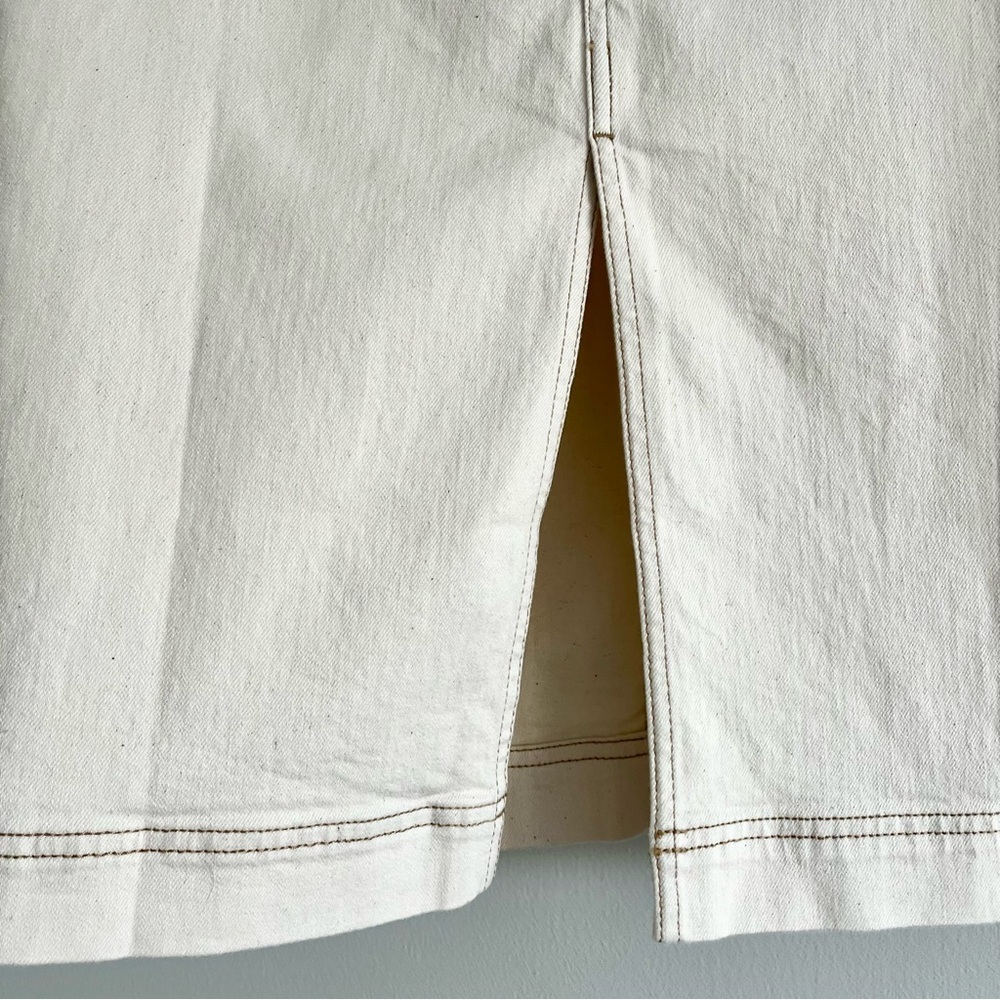 Talbots Cream High-Rise Denim Skirt - Picture 7 of 9